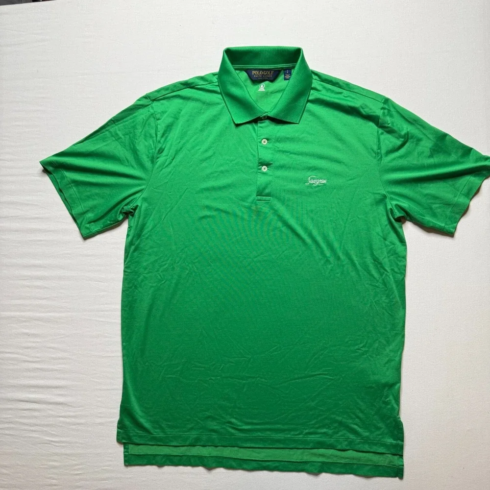 Ralph Lauren Polo Golf Sawgrass Shirt Mens Large‎ Green Moisture Wicking TPC